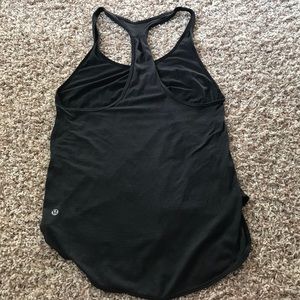 Lululemon Black Cotton Y Strap Tank Size 6
